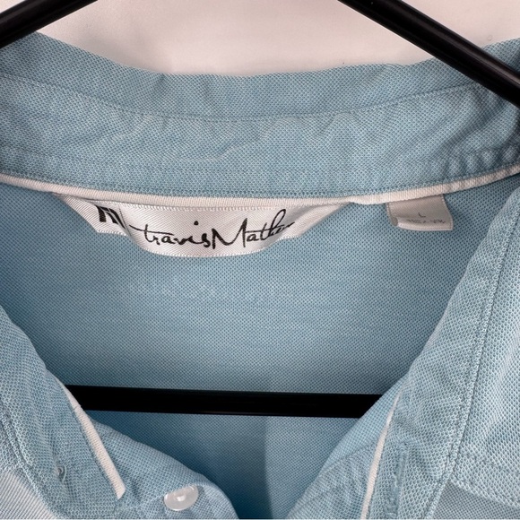 Travis Mathew Blue Polo Shirt Classic Design - Picture 4 of 7